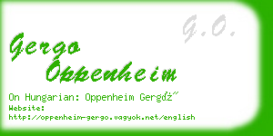 gergo oppenheim business card